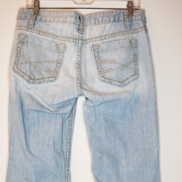 AEROPOSTALE jeans light wash skinny flare 7 / 8 short petite Hailey 30x28 8P P8 - Picture 9 of 11